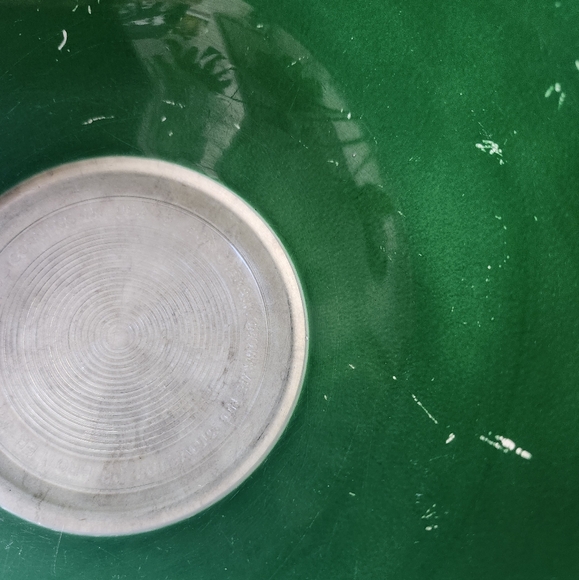 PYREX Vintage Set Of 2 Green Clear Bottom Glass Nesting Bowls Green - Picture 4 of 11